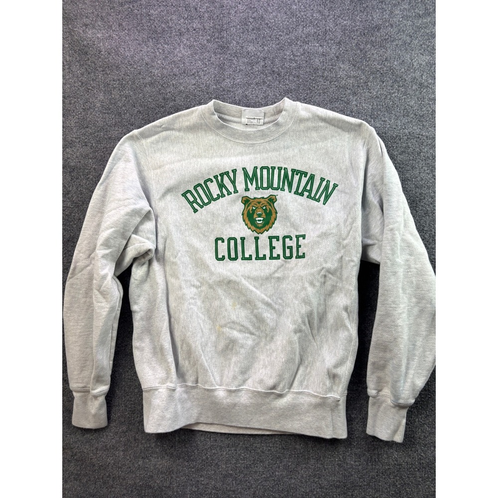 Champion Sweatshirt Mens Medium Gray Rocky Mountain College Reverse Weave